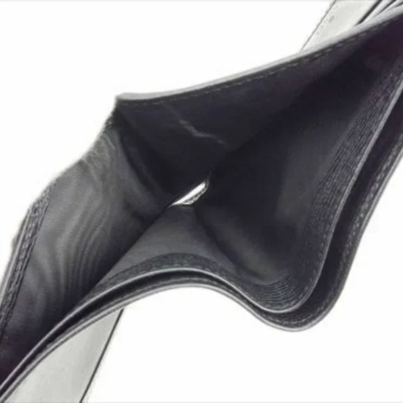 Gucci Wallet Purse Bifold Black leather Woman unisex Authentic Used - Picture 3 of 8